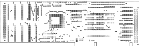 Platinenlayout des BISU-P-CONTROLLERS Bohrungen