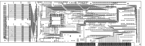 Platinenlayout des BISU-P-CONTROLLERS Bauteilseite