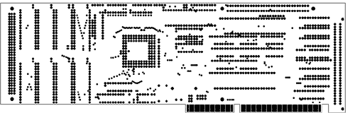 Platinenlayout des BISU-P-CONTROLLERS Lötstoppmaske (Lötseite)