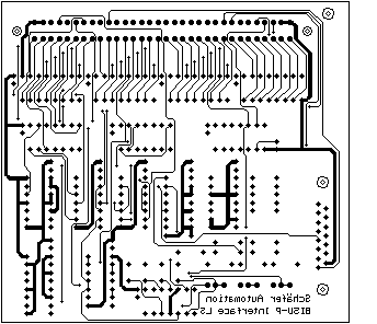 Platinenlayout des BISU-P-INTERFACES Lötseite