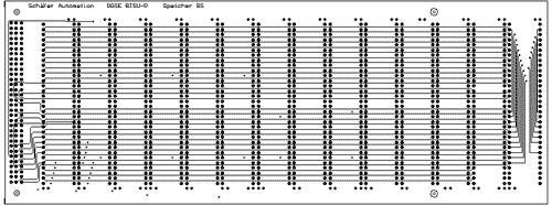Platinenlayout des BISU-P-SPEICHERS Bauteilseite